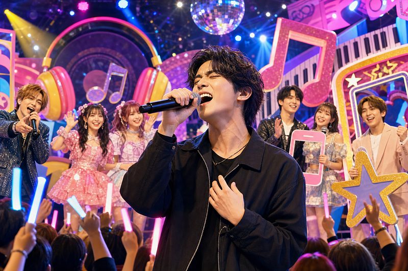 A Japanese music show packs idols, J-pop and a viral karaoke gag into one night
